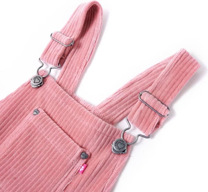 Produktbild VidaXL Kinder-Latzkleid Cord Hellrosa 104,Material: 58 % Baumwolle (104)