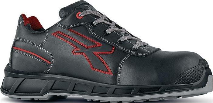 Immagine prodotto U-Power Scarpa di sicurezza bassa Billie Gr.45 nero/rosso S3 CI SRC ESD EN20345 pelle (S3, 45)
