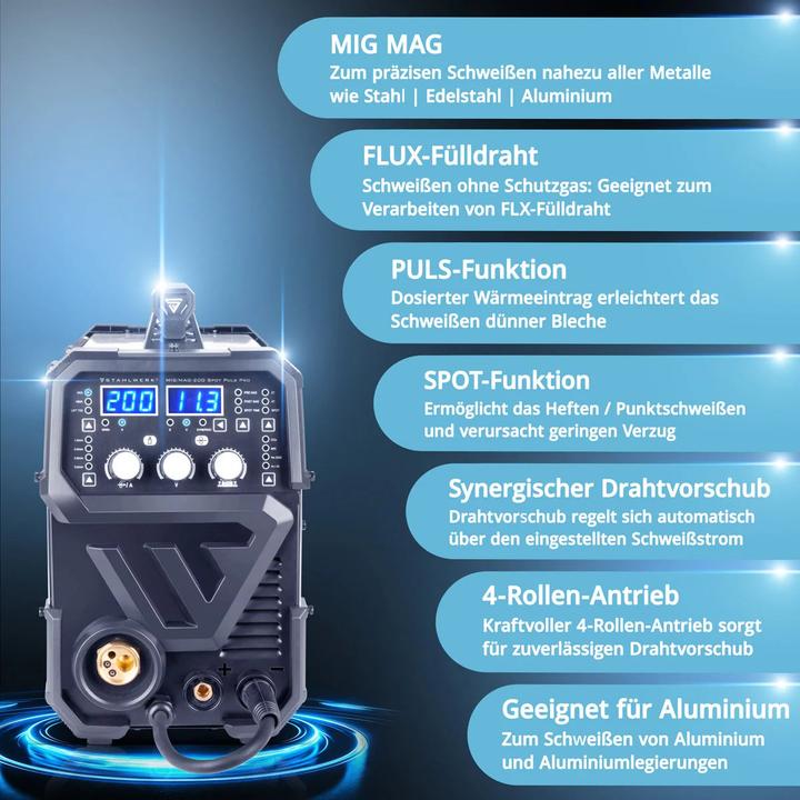 Actual product image Stahlwerk Welding device MIG MAG 200 Spot Puls Pro Combi device with spot function