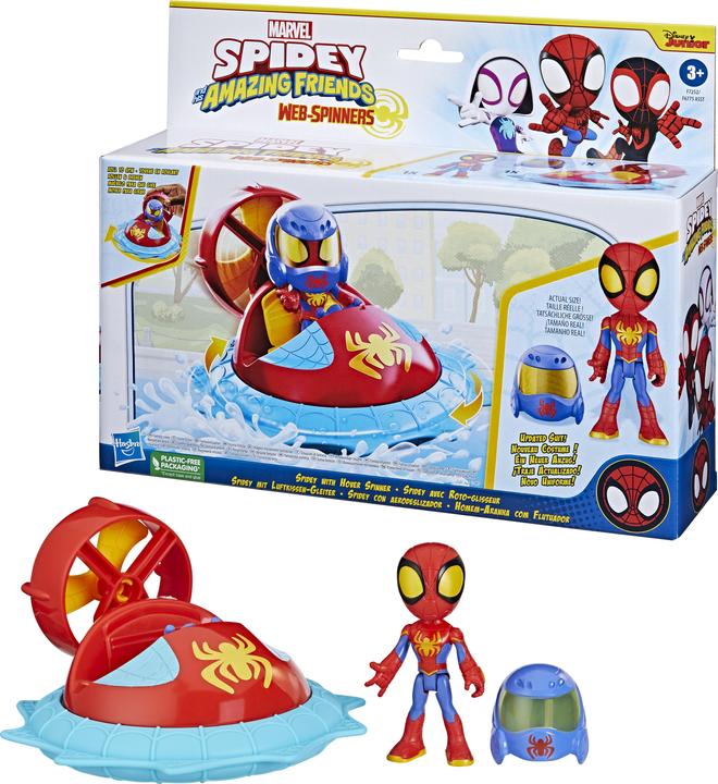 Actual product image Hasbro Spidey and His Amazing Friends Web Spinners Spidey with Air Glider