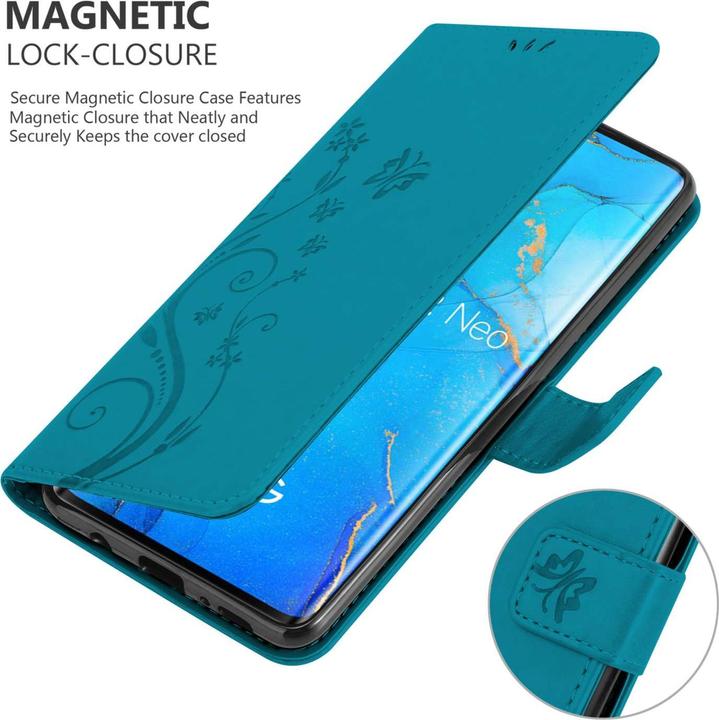 Produktbild Cadorabo Hülle für Oppo FIND X2 NEO mit Blumen Muster (Oppo Find X2 Neo)