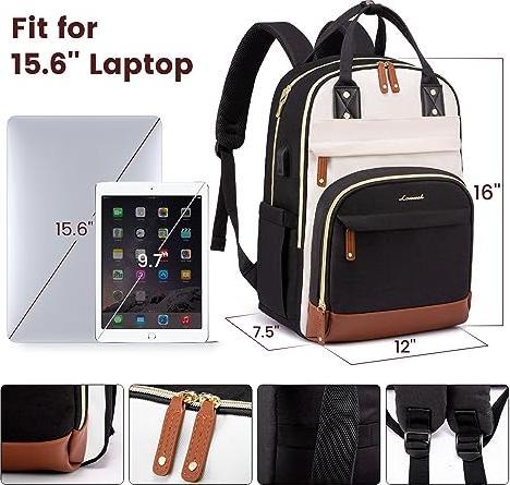 Produktbild Only-Bags.Store Laptop Rucksack 15.6 Zoll Schulrucksack Teenager Wasserdicht Schultasche Anti-Diebstahl mit