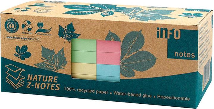 Papillons adhésifs recyclés Standard 5644-88BOX couleurs assorties 12 blocs (75 x 75 mm)