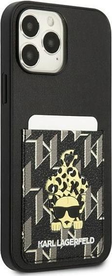 Productafbeelding Karl Lagerfeld KLHCP13XCANCNK iPhone 13 Pro Max 6,7" hardcase czarny/zwart Karlimals Cardslot (Apple iPhone 13 Pro Max)