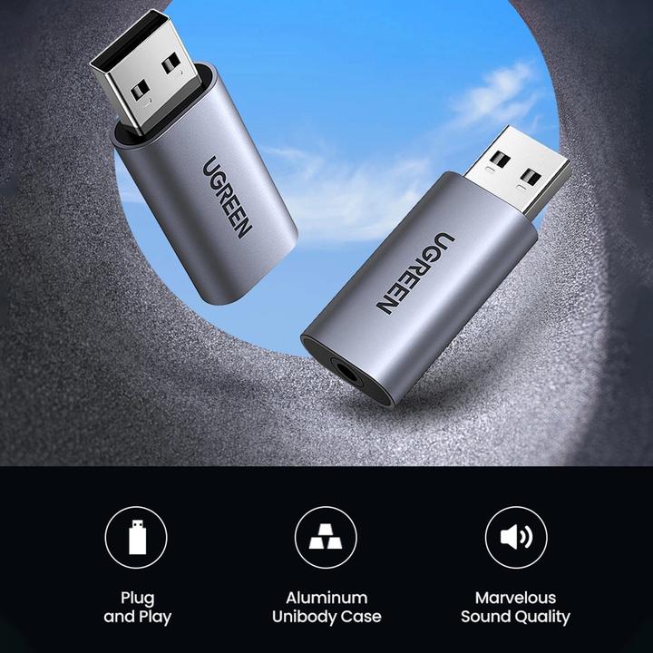 Immagine prodotto Ugreen USB 2.0 all'adattatore audio USB Sound Card Stick (USB)