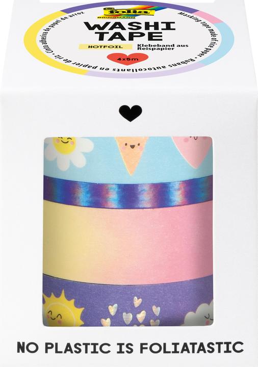 Folia Lot de 4 rubans Washi HOTFOIL SUNNYSIDE