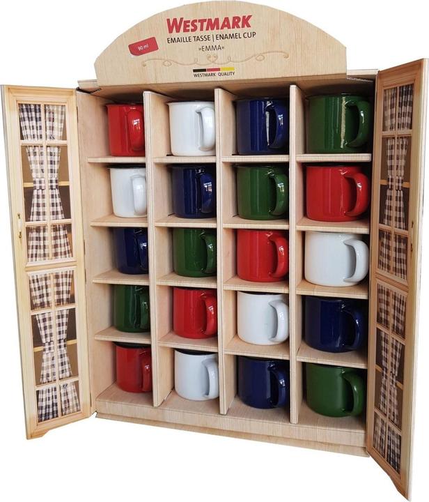 Image du produit Westmark Mini tasses émail assort. Présentoir 20 pièces (90 ml, 20 x)