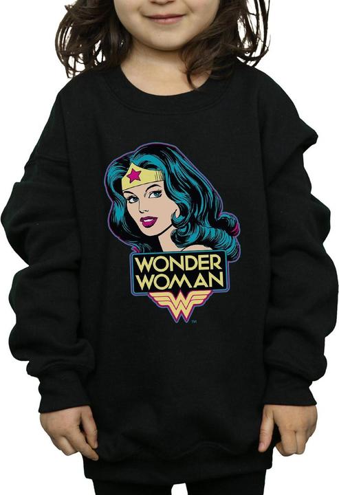 Actual product image Wonder Woman Girls Head Cotton Sweatshirt (128)