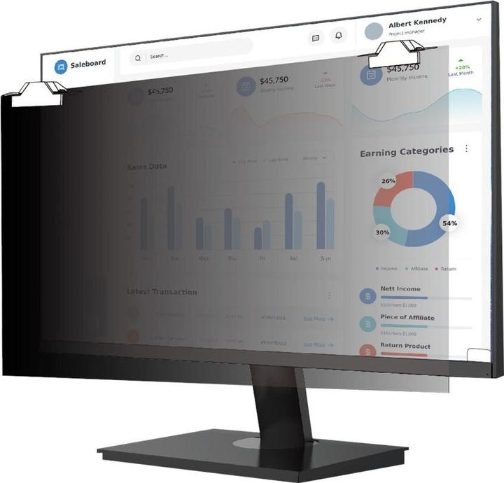 V7 SECUREVUE 23.8 IN PRIVACY FLTR (23.80", 16 : 9)