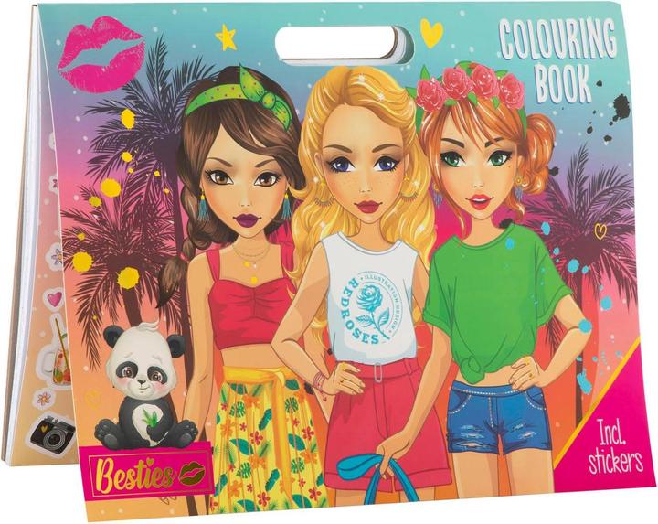 Produktbild Grafix Besties Malbuch mit Aufklebern, 25 Malseiten