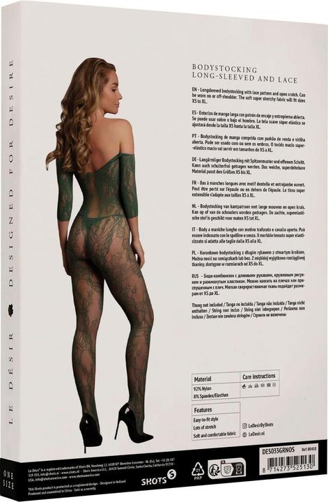 Produktbild Le Désir Lace Long-Sleeved Bodystocking - One Size (One Size)