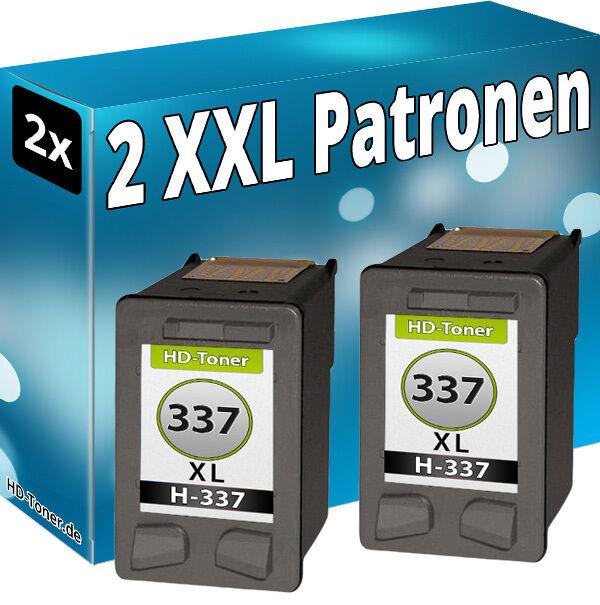Actual product image Druckfuxx 2x TINTE PATRONEN für HP 337 XL DeskJet 5940 6940 DRUCKER PATRONE