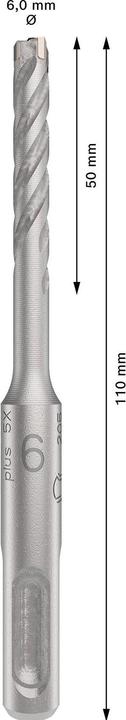 Image du produit Bosch Zubehör Marteau perforateur Pro SDS plus-5X (6 millimètres)