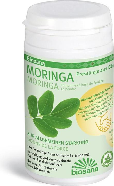 Immagine prodotto Biosana Moringa Blattpulver SPEZ Tablette (120 Pezzo/i, Pillole, 82 g)