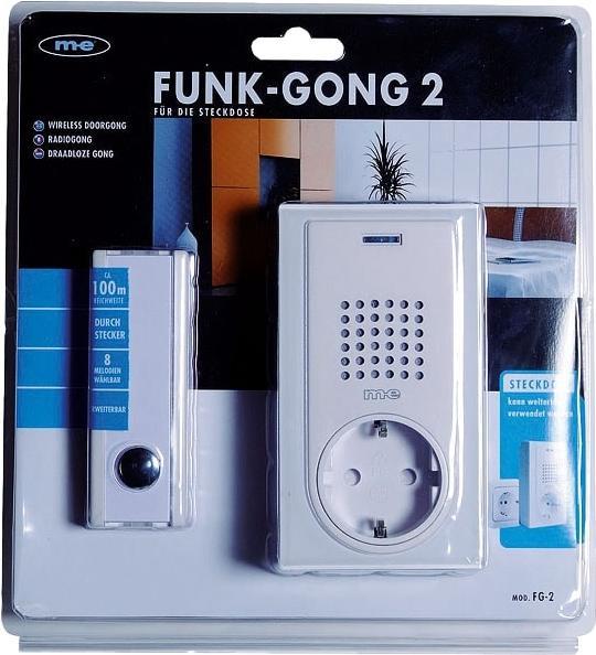 Actual product image Modern-Electronics FG-2.2 Wireless doorbell complete set with name plate (Funk)