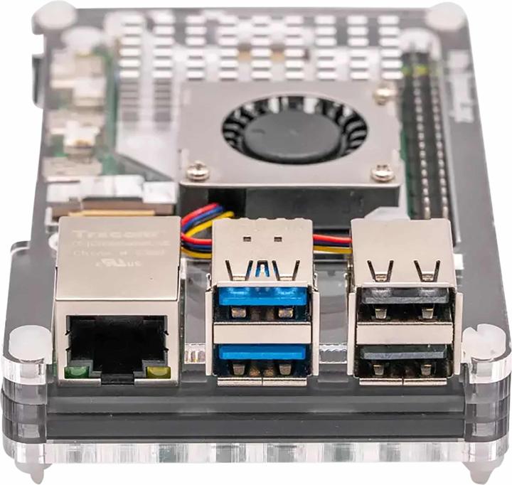 Actual product image Raspberry Pi Pibow case for 5 (fan not included) - Gray