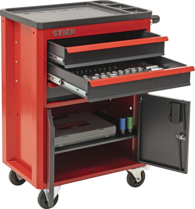Image du produit Stier Servante d'atelier-armoire roulante avec 3 tiroirs (1 x)