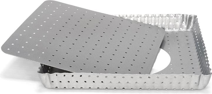 Actual product image Patisse Quiche dish perforated 21 x 21 cm silver steel (21 cm)