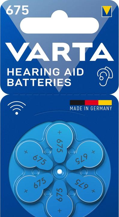 Image du produit Varta Pile auditive 675 6 pièces (6 pcs, 675, 640 mAh)