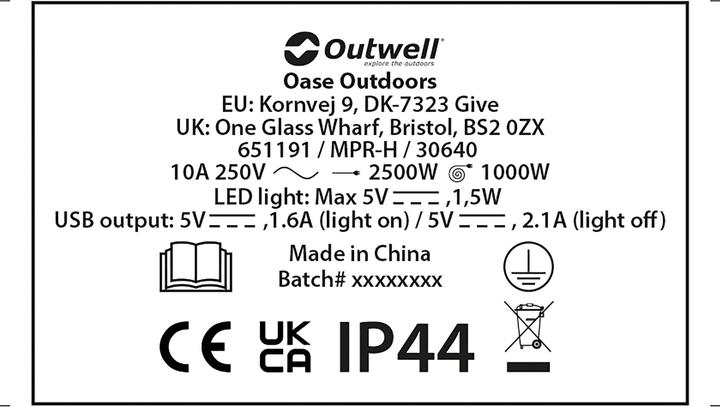 Immagine prodotto Outwell Mensa Mains (15 m, 4.50 mm².)