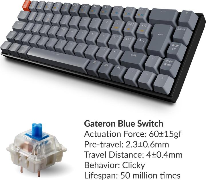 Actual product image Keychron K6 (CH, Wireless, Cable)