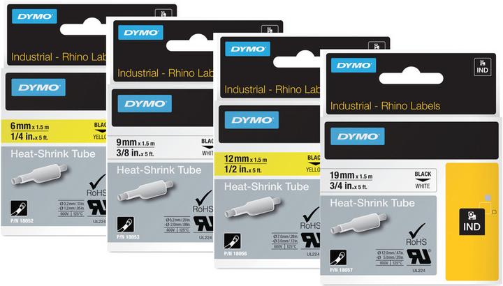 Produktbild Dymo Heissschrumpfschlauch ID1 19mm gelb (1.90 cm, Gelb)