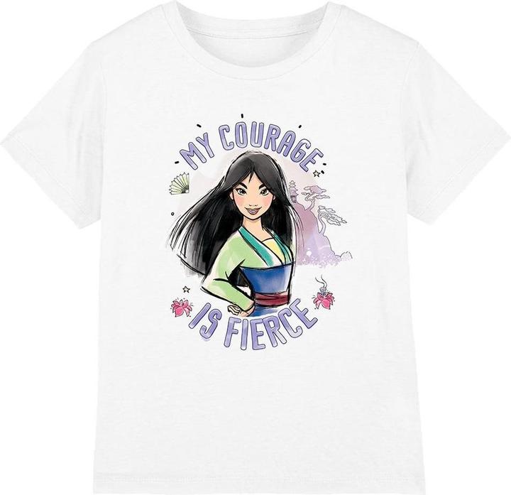 Actual product image Mulan Childrens/Kids My Courage Is Fierce T-Shirt (128)
