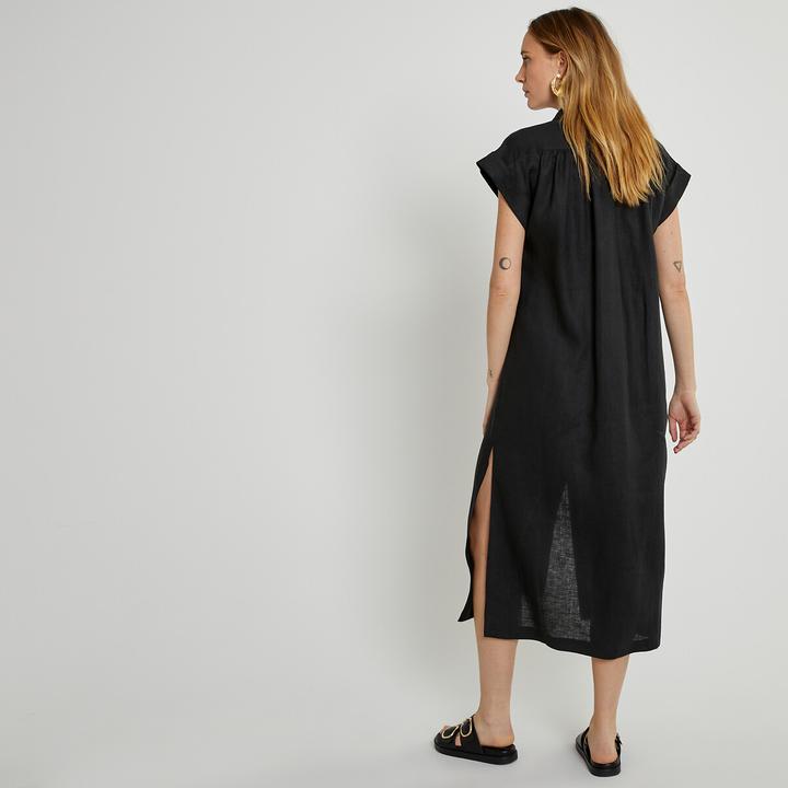 Produktbild La Redoute Collections Midi-Blusenkleid Signature aus Leinen (XS)