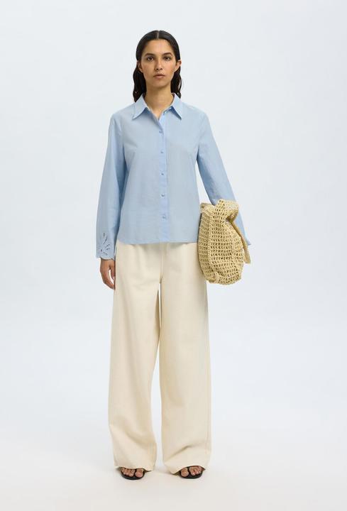 Produktbild Selected Femme Broderie Anglaise Langarmhemd (38)