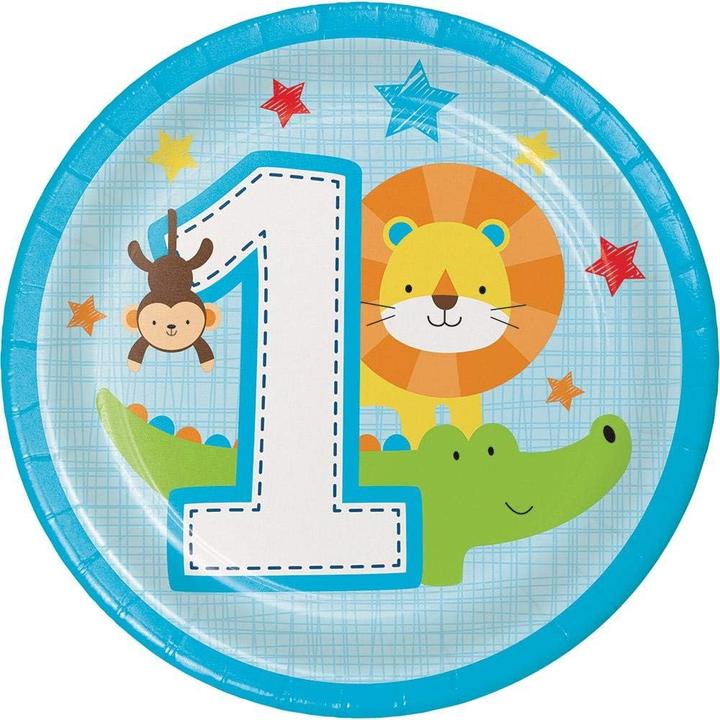Actual product image Creative Converting Paper Zoo Animals Disposable Plates (Pack of 8) (8 x)