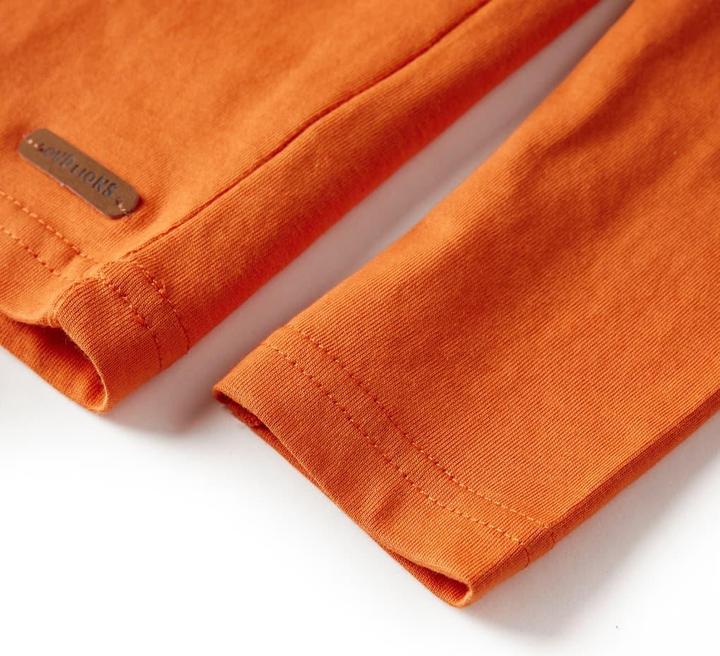 Produktbild VidaXL Kinder-Langarmshirt Dunkelorange 128,Material: 100 (128)
