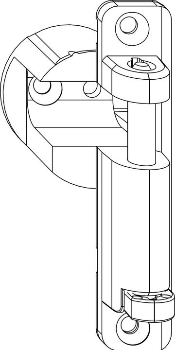 Image du produit Maco Palier de compas TO 12/20-9 mm, 130 kg, argent, gauche (54717)