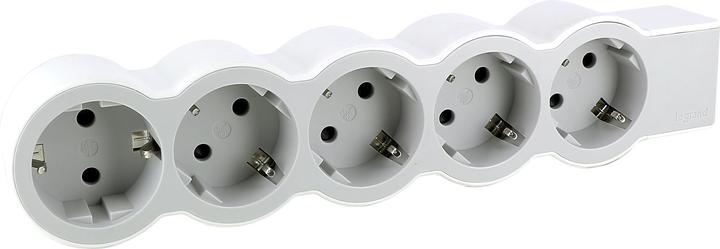 Actual product image Legrand Flat socket strip 5x socket, without cable Cable white-grey 694577 (5 x, CEE, CEE 7/3)