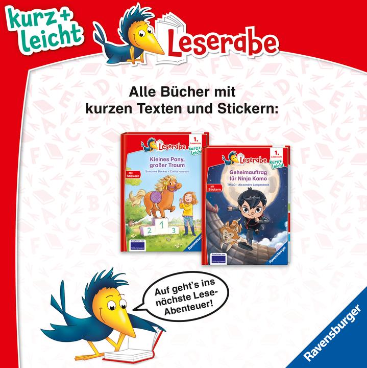 Produktbild Ravensburger Leserabe - 1. Lesestufe Kurz und leicht: Kleines Pony, grosser Traum (Deutsch, Susanne Becker, Cathy Ionescu, 2024)