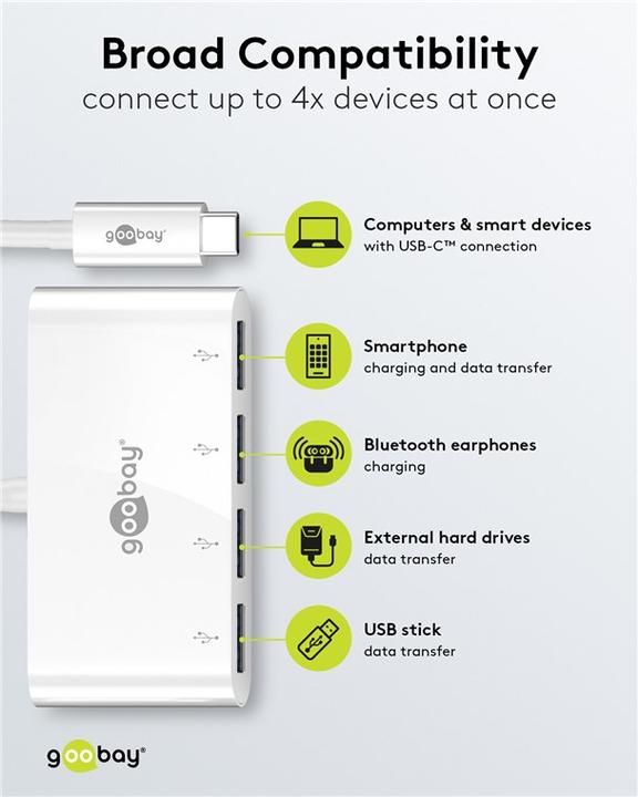 Produktbild Goobay 4-fach USB-C Multiport (USB-C, 4 Ports)