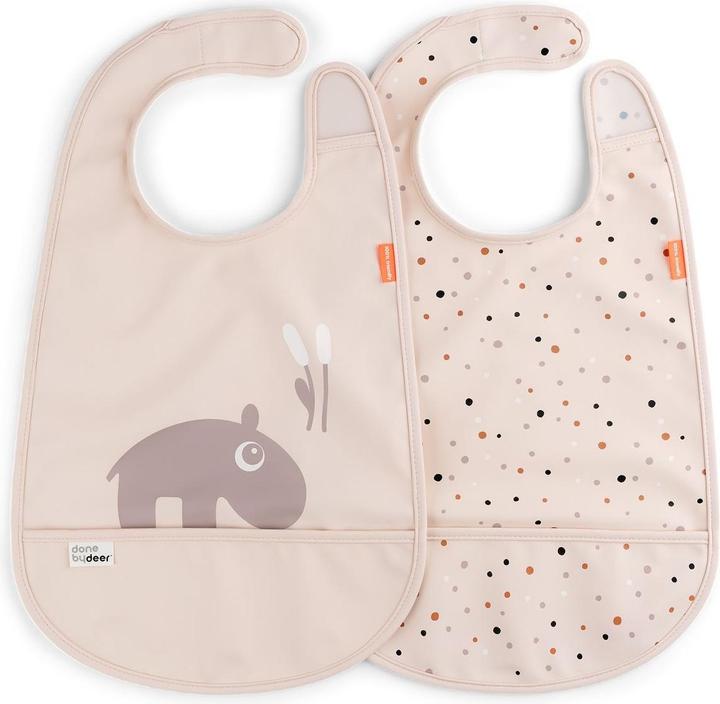 Produktbild Done by Deer Lätzchen mit Klettverschluss 2er Pack Ozzo Rosa