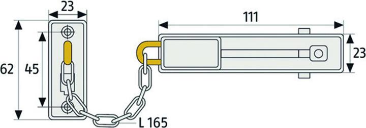 Actual product image Abus Door locking chain (Entrance door, Indoor)