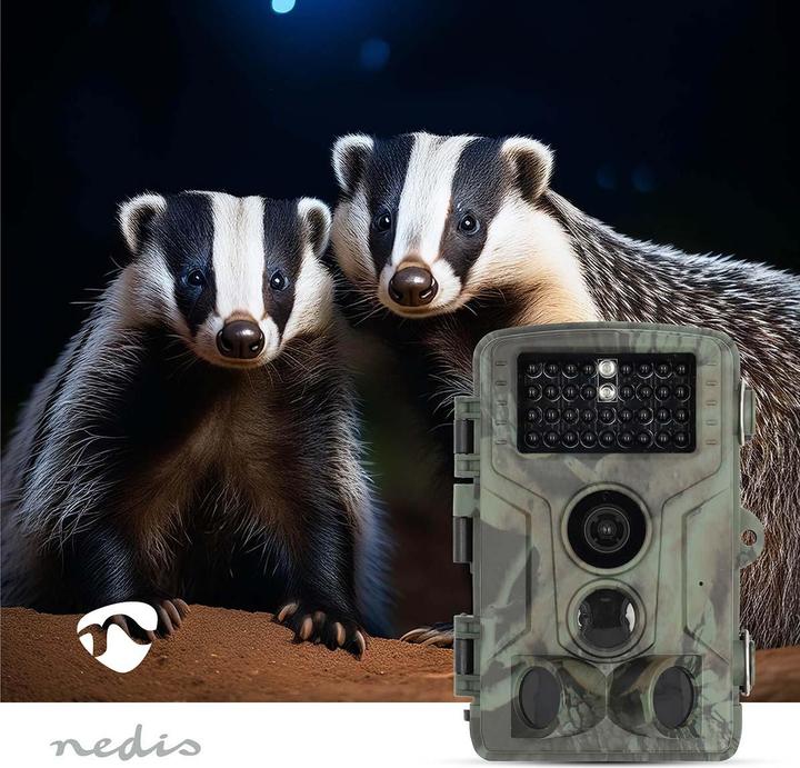 Produktbild Nedis Wildlife Kamera - 4K@10fps - 50 MPixel - 5 MPixel CMOS - IP65 - Schwarz No-Glow IR - Nachtsich