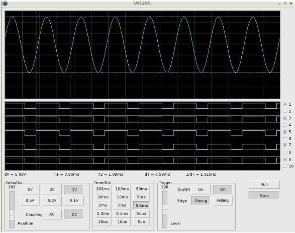 Image du produit Velleman Bouclier d'oscilloscope et d'analyseur logique pour Raspberry Pi (Extension)