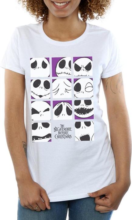 Image du produit Disney - T-shirt NIGHTMARE BEFORE CHRISTMAS MANY FACES OF JACK SQUARES - Femme (S)