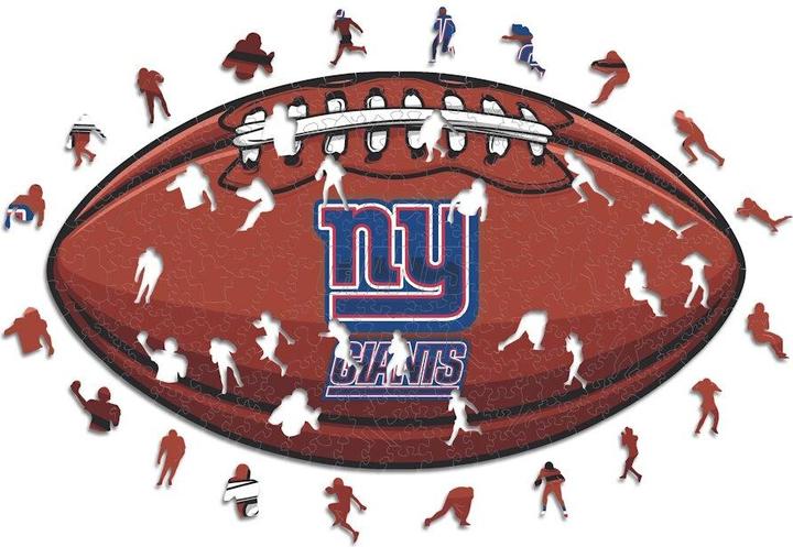 Actual product image Iconic NFL - New York Giants– Football with Logo - Wooden Puzzle Size M (270 pieces) (270 pieces)