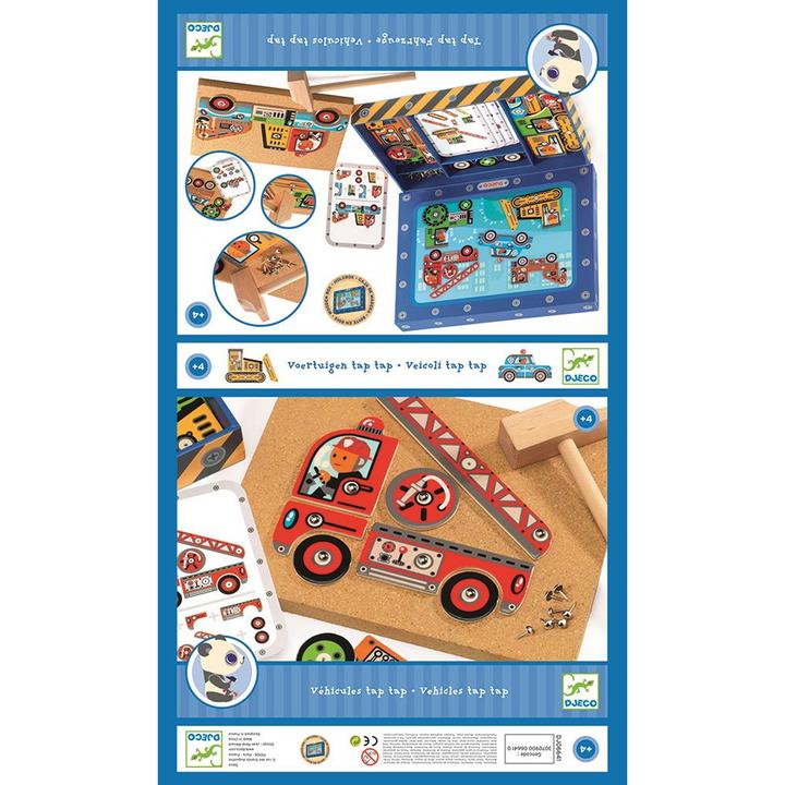 Actual product image Djeco Tap Tap Vehicles (Multilingual)