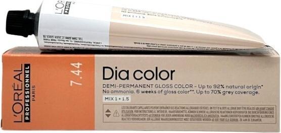 Produktbild L'Oréal Paris Loreal DIA Color 7,44 Mittelblond tiefes Kupfer 60 ml (7.44 Intensives Kupferblond)