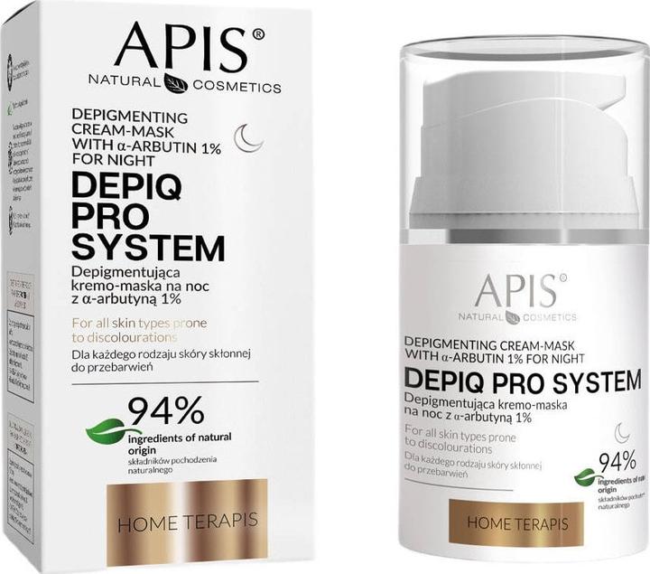 Apis Natural Cosmetics Apis Depiq Pro System Depigmenting Night Cream-Mask With A-Arbutin 10% 50Ml (50 ml)