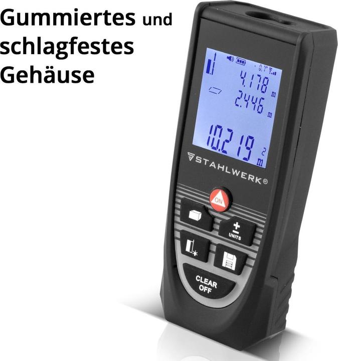 Image du produit Stahlwerk Télémètre laser LDM-80 ST jusqu'à 80 m écran LCD rétro-éclairé (80 m, 635 nm)