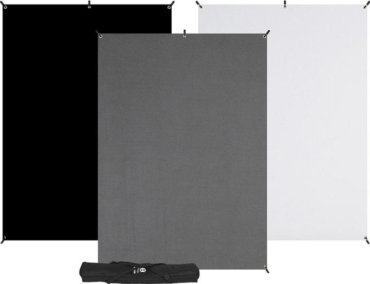 Productafbeelding Westcott X-Drop 3-Pack Backdrop Kit (5' x 7') 1,5 x 2,1 m (150 cm)