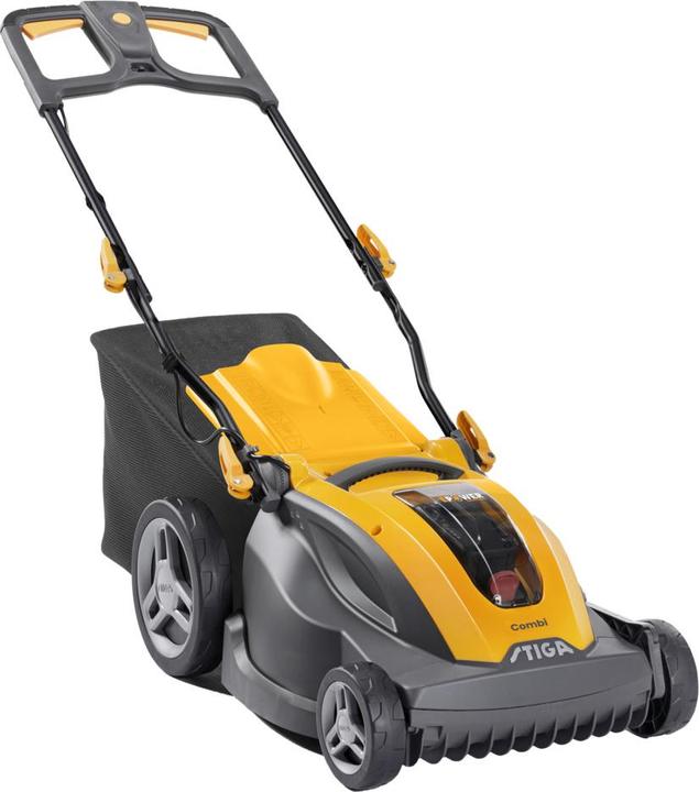 Actual product image Stiga COMBI 344e battery lawn mower incl. battery, incl. charger, adjustable handlebar, soft grip, with S (Rechargeable battery operated)
