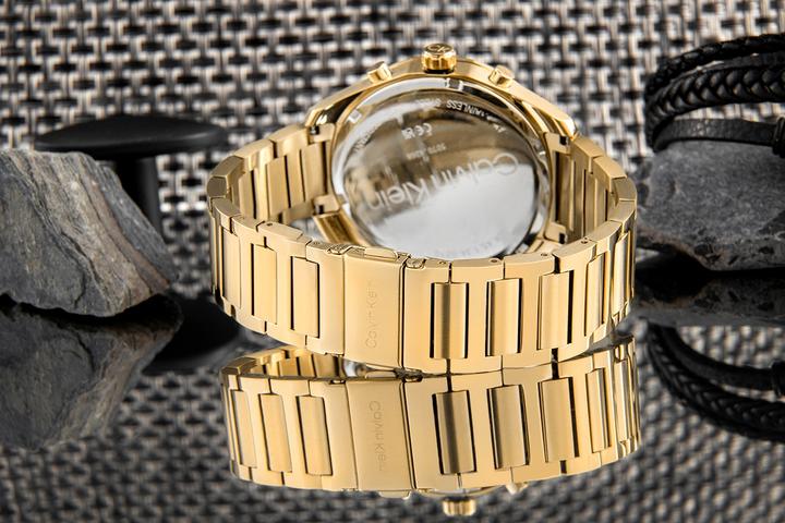 Produktbild Calvin Klein CK25200266 Force Heren Horloge - Mineraalglas - Staal - Goudkleurig - 45 mm breed - Quartz - V