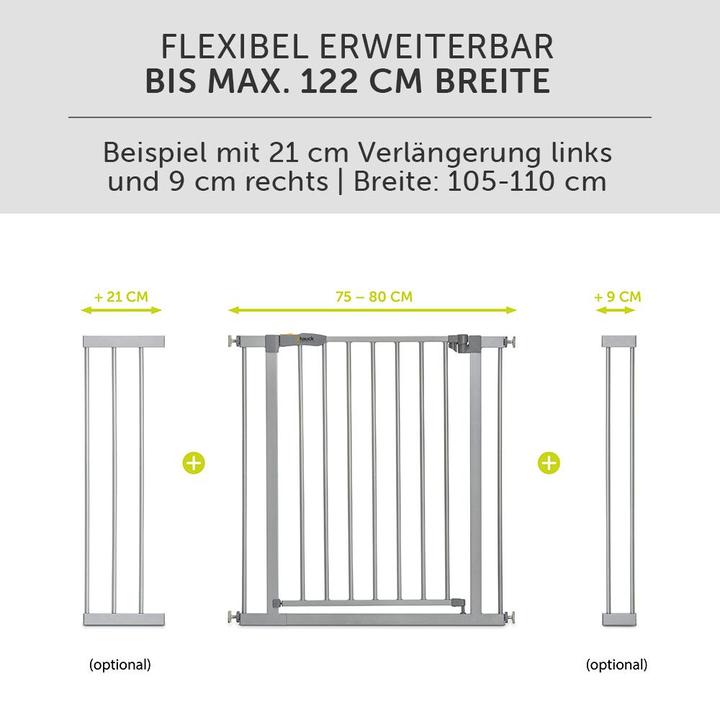 Produktbild Hauck Stop N Safe 2 + 9cm ext. Silver (84 cm)