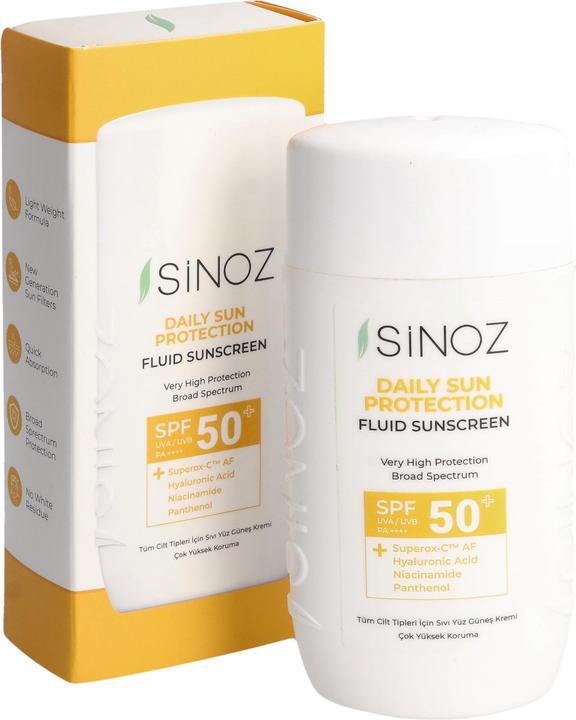 Produktbild Sinoz liquid sunscreen for all skin types (Sonnencreme, SPF 50+, 50 ml)